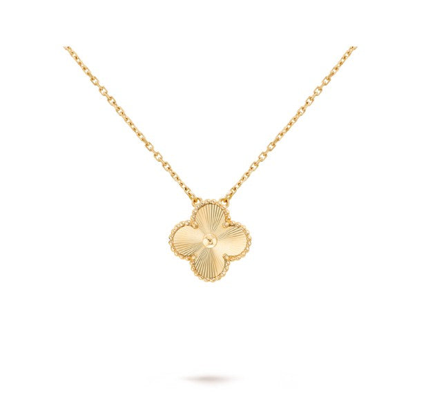 Custom Order - ANJ 18K Yellow Solid Gold Clover Necklace