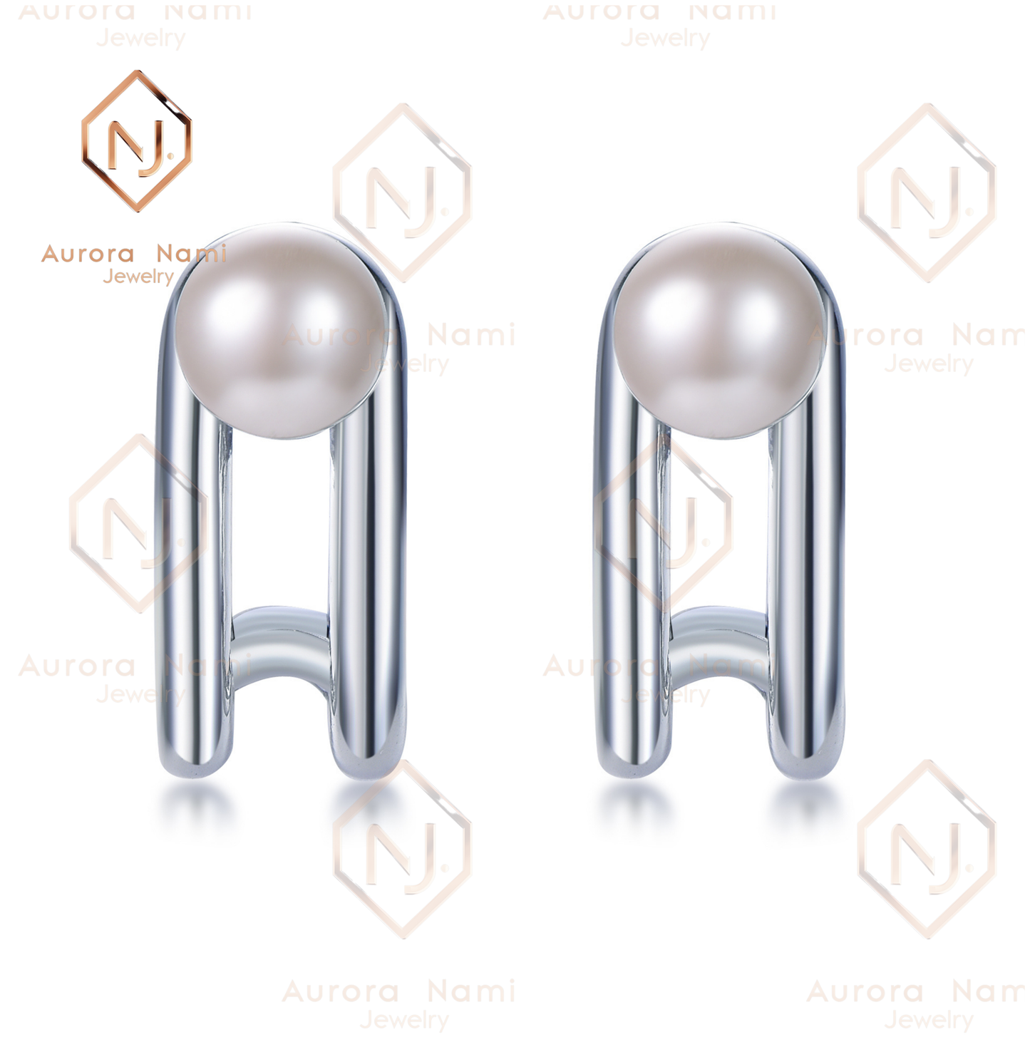 Mother of Pearl Hoop Earring