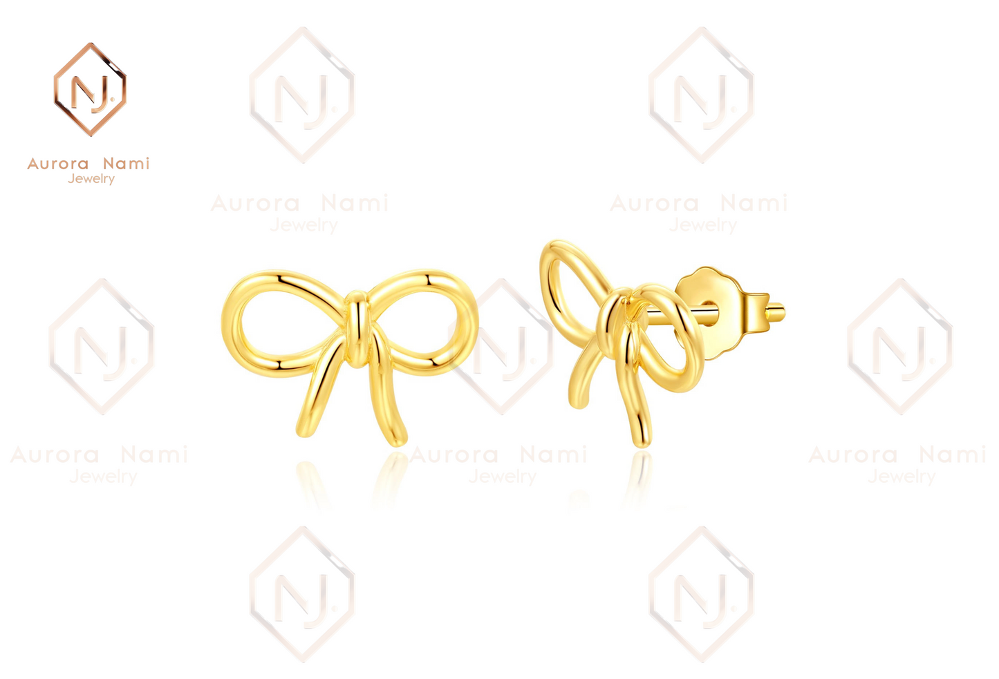 Gold Bow Earrings