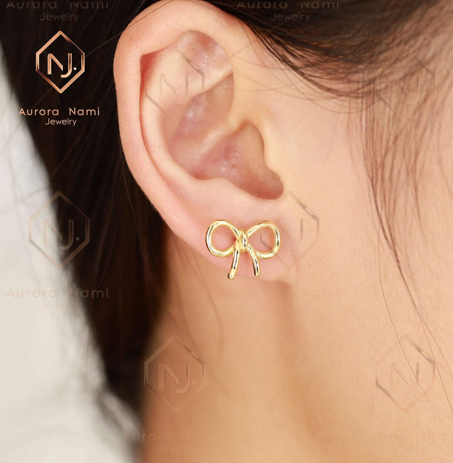 Gold Bow Earrings