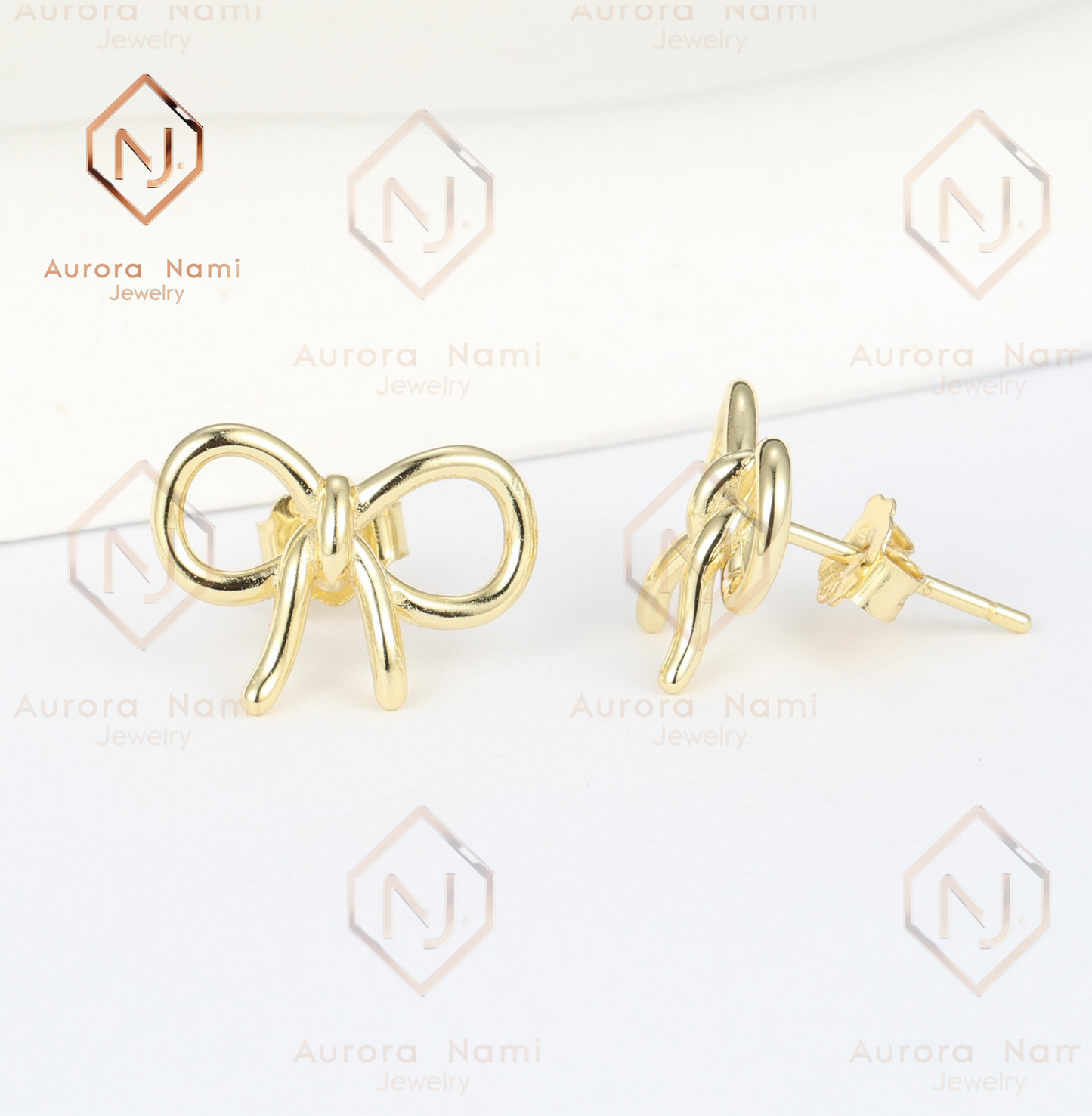 Gold Bow Earrings